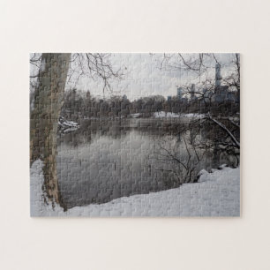 Winter Snow in Central Park New York City NYC Jigsaw Puzzle