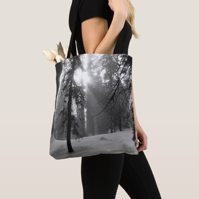 Winter Snow in Kings Canyon National Park Tote Bag (Close Up)