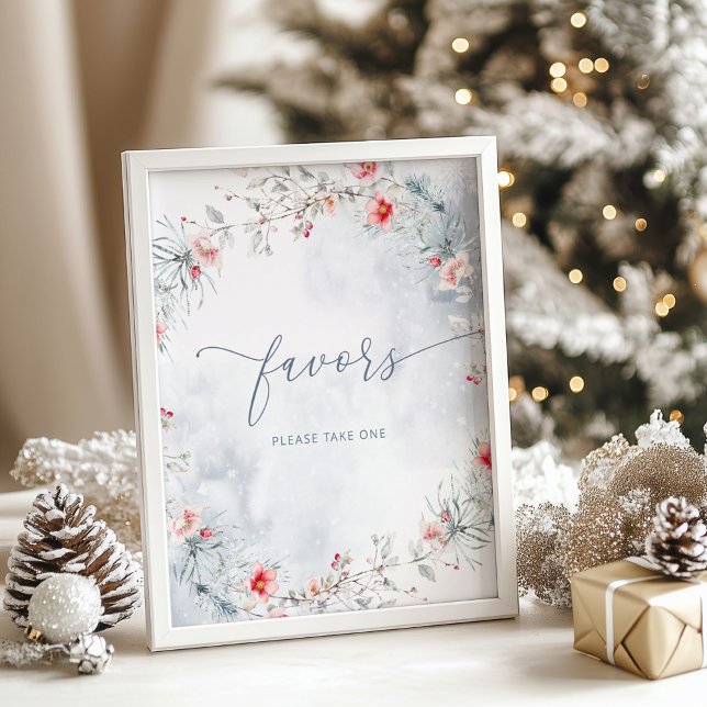 Winter Snow in Love bridal favours take a treat Poster (Creator Uploaded)