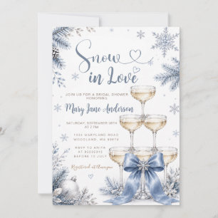 WINTER Snow in Love Bridal Shower  Invitation