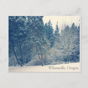 Winter Snow in Wilsonville, Oregon Postcard