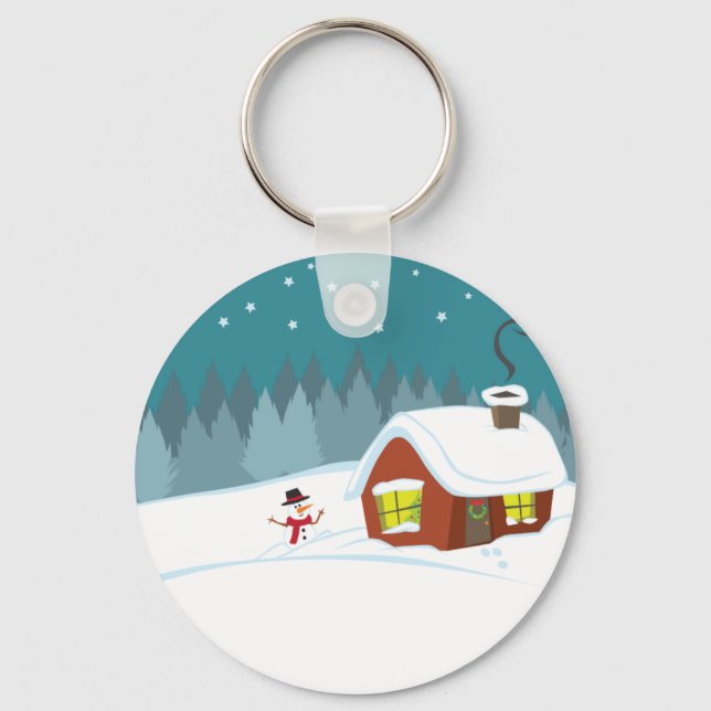 Winter Snow Key Ring (Front)