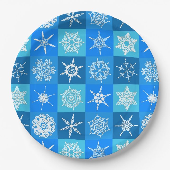 winter snow kitchen paper plate (Front)