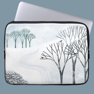 Winter Snow Landscape Art Laptop Sleeve