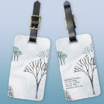 Winter Snow Landscape Art Luggage Tag<br><div class="desc">A snowy winter landscape painting,  perfect for those who love the great outdoors,  winter sports and skiing.  Original art by Nic Squirrell.  Change the details on the back to personalise.</div>