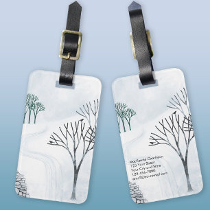 Winter Snow Landscape Art Luggage Tag