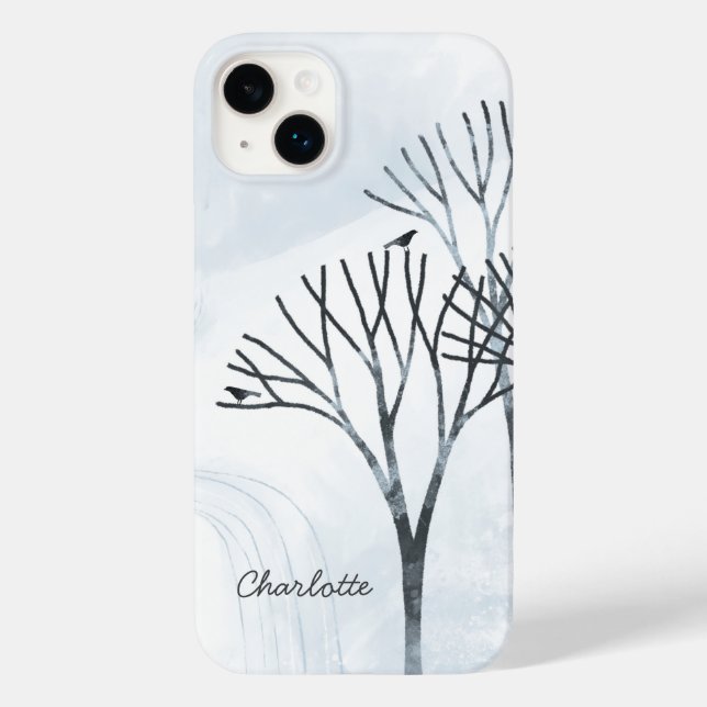 Winter Snow Landscape Art Personalised Case-Mate iPhone Case (Back)