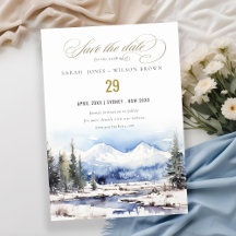 Winter Snow Mountain Ski Landscape Wedding