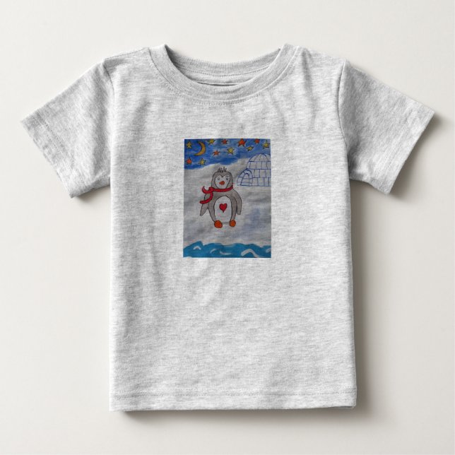 Winter Snow Penguin T-Shirt (Front)