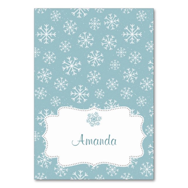 Winter Snow Place Card (Front)