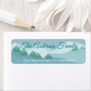 Winter Snow Return Address Label