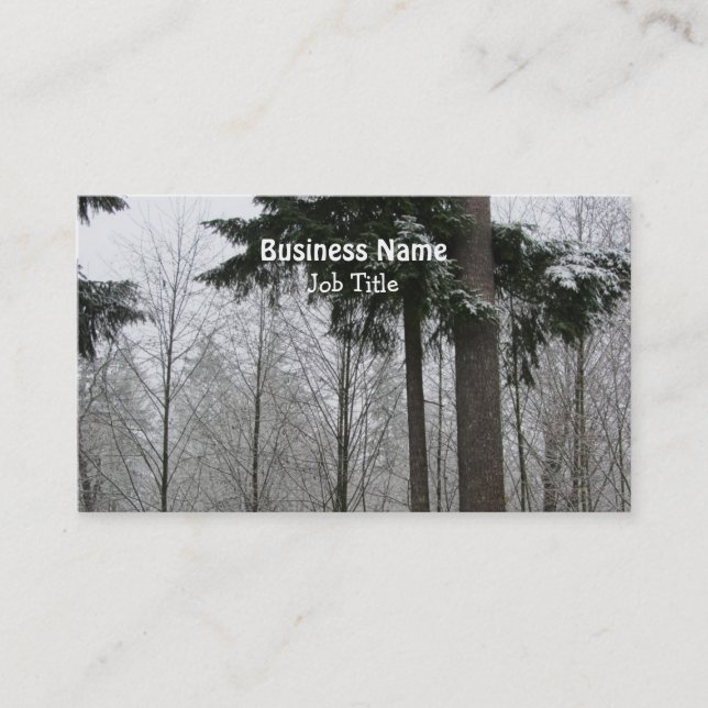 Winter Snow Scene Business Card (Front)