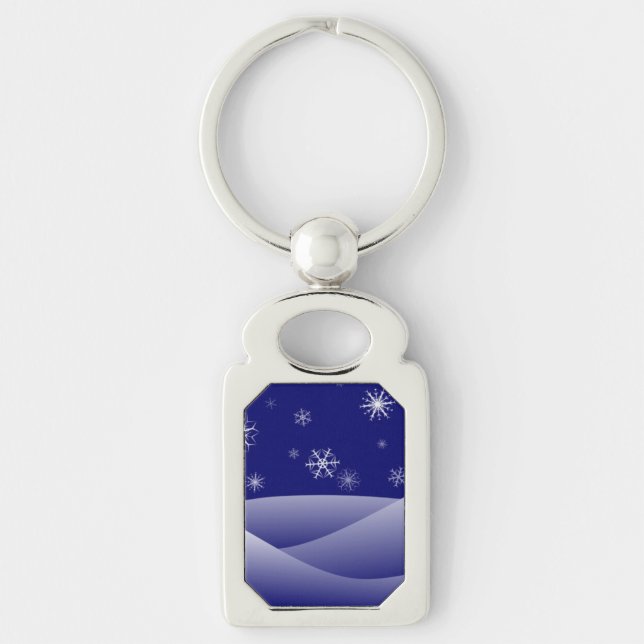WINTER SNOW SCENE KEY RING (Front)