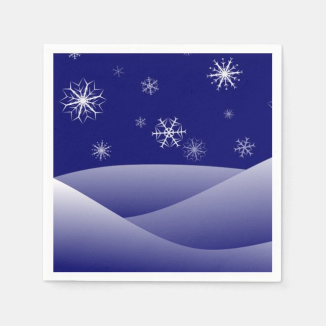 WINTER SNOW SCENE NAPKIN (Front)