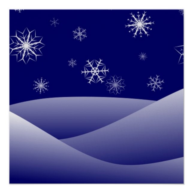 WINTER SNOW SCENE POSTER (Front)
