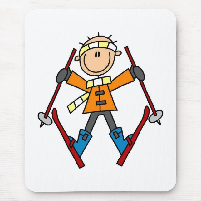 Winter Snow Ski Mouse Mat (Front)