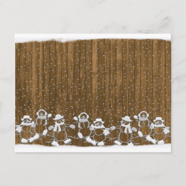 Winter Snow Snowman Peace Love Destiny Postcard (Front)
