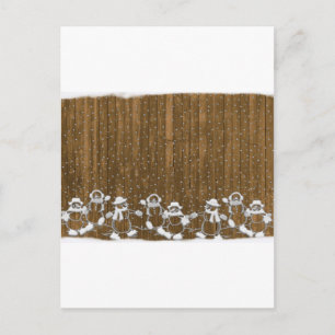 Winter Snow Snowman Peace Love Destiny Postcard