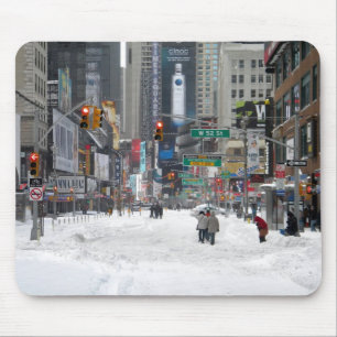 Winter Snow Storm New York City 12/26/10 Mouse Mat