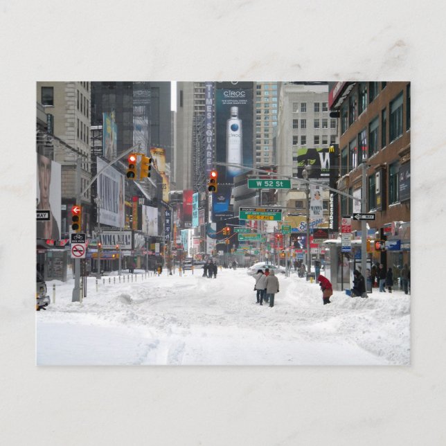 Winter Snow Storm New York City 12/26/10 Postcard (Front)