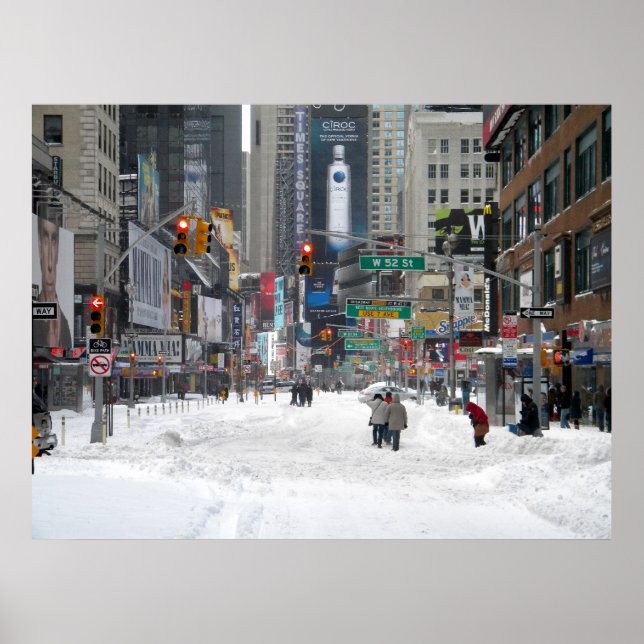 Winter Snow Storm New York City 12/26/10 Poster (Front)