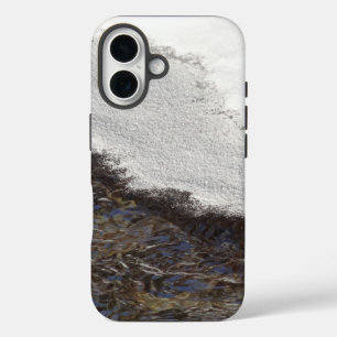 Winter Snow Stream Stripes iPhone 16 Case
