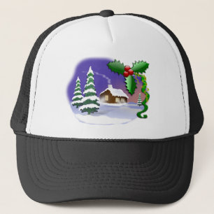 Winter Snow Trees Home Christmas Peace Destiny Trucker Hat