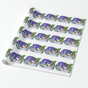 Winter Snow Trees Home Christmas Peace Destiny Wrapping Paper