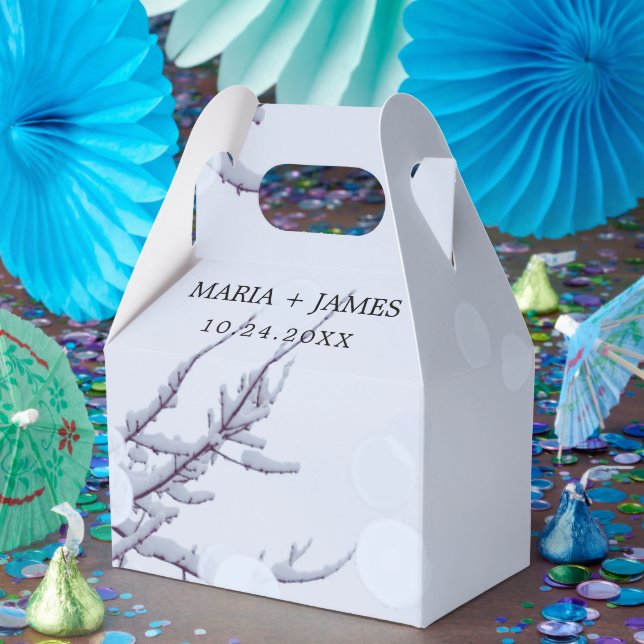 Winter Snow Wedding Favour Box (Party)