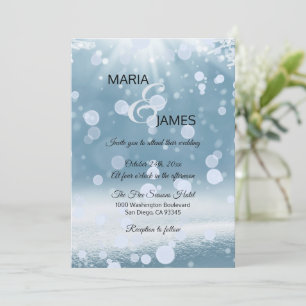 Winter Snow Wedding Invitation