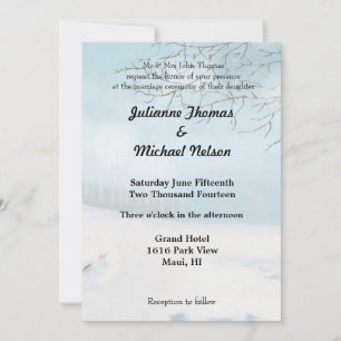 Winter Snow Wedding Invitation