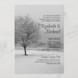 Winter Snow Wedding Invitation