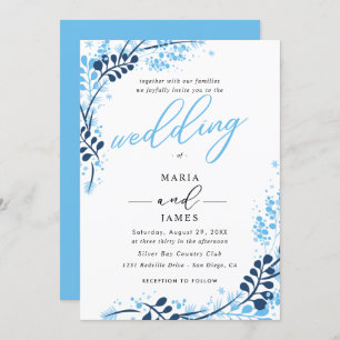 Winter Snow Wedding Invitation