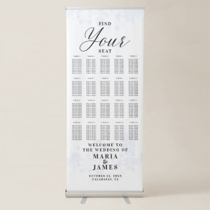 Winter Snow Wedding Vertical Retractable Banner