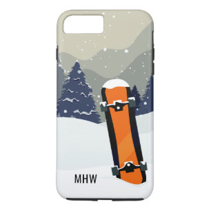 Winter Snowboard custom monogram phone cases