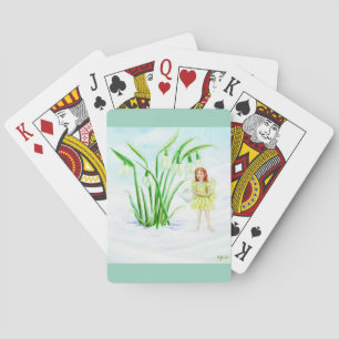 Winter Snowdrop Fairy Magic Playing Cards
