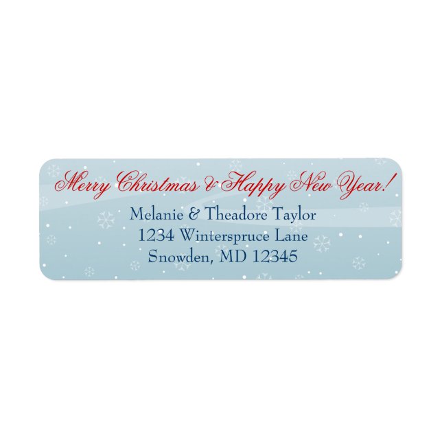 Winter Snowfall - Custom Return Address Labels (Front)