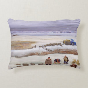 Winter Snowfall Decorative Cushion