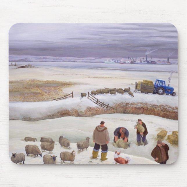 Winter Snowfall Mouse Mat (Front)