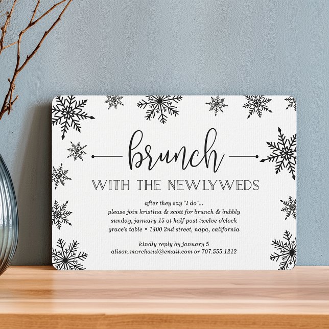 Winter Snowfall Post Wedding Brunch Invitation (Creator Uploaded)