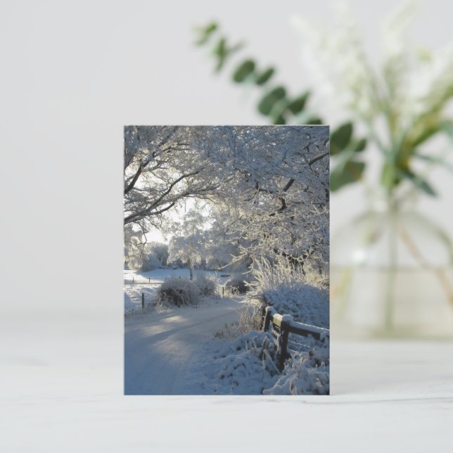 Winter Snowfall Postcard (Standing Front)