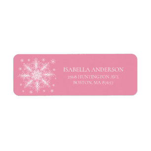 Winter Snowflake Address Label