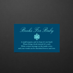 Winter Snowflake Baby Shower Books For Baby Card