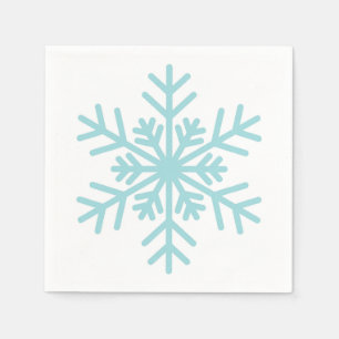 Winter Snowflake Baby Shower Cocktail Napkin