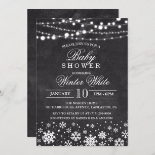 Winter Snowflake Baby Shower Invitation
