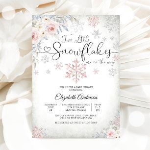 Winter Snowflake Baby Shower Invitation