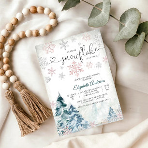 Winter Snowflake Baby Shower Invitation