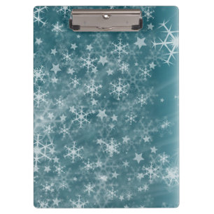 Winter Snowflake Background Clipboard