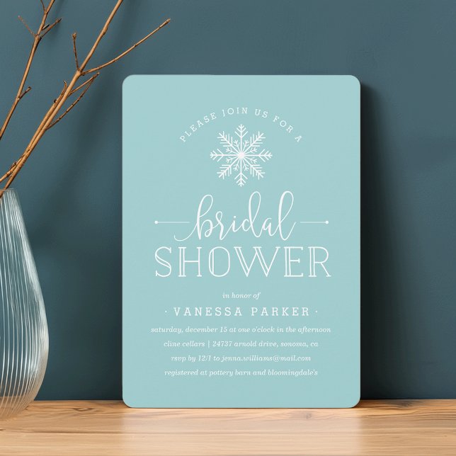 Winter Snowflake Bridal Shower Invitation (Creator Uploaded)