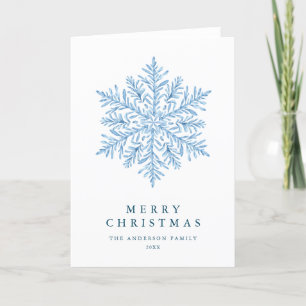 Winter snowflake Christmas Holiday Card